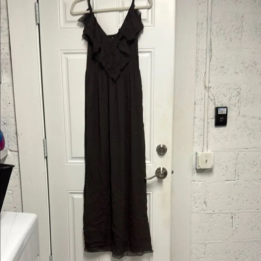 Rebecca Taylor Black Sleeveless Maxi Sundress Chiffon Lightweight Size 2 NWOT